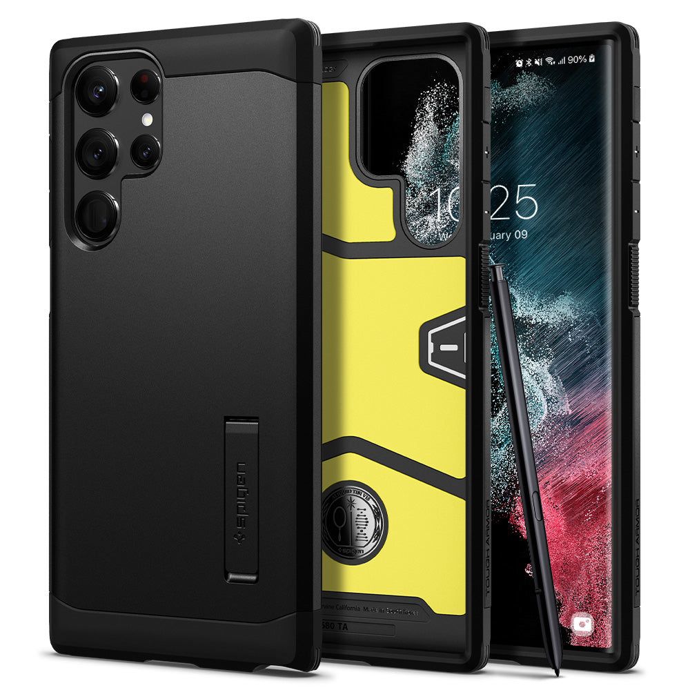 Spigen Tough Armor - Hoesje voor Samsung Galaxy S22 Ultra 5G - Zwart