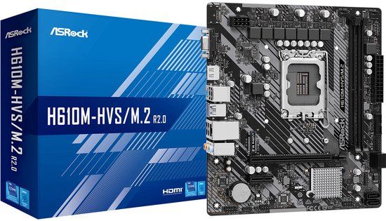 ASRock H610M-HVS/M.2 R2.0 - Moederbord - LGA 1700 - DDR4 - Micro ATX