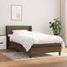 vidaXL Boxspring met matras stof donkerbruin 90x200 cm