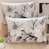 PETTI Artigiani Italiani - Paar kussenslopen voor bed 50 x 80 cm, kussensloop van hypoallergene microvezel, set van twee kussenslopen voor tweepersoonsbed, bloemenpatroon, 100% Made in Italy