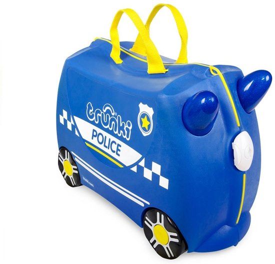 Trunki Ride-on Handbagage Koffer - Politiewagen - 46 cm - Blauw