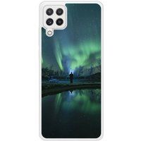 Aurores boreales Verstevigd hoesje met sublimatie bedrukking, compatibel met Samsung Galaxy A22