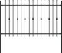 vidaXL Spike Fence ASTEN 200 x 166 cm Powder-coated Steel Black