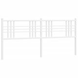 VidaXL Hoofdeind & Voeteind Wit Staal 200 cm