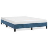 VidaXL Cadre de lit 140x200 cm Velours Bleu foncé