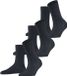 FALKE Cotton Touch 3-Pack dames sokken - Grijs - Maat 39-42