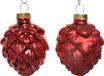 Decoris Denappel Glas D5H7 cm Kerstrood 6st