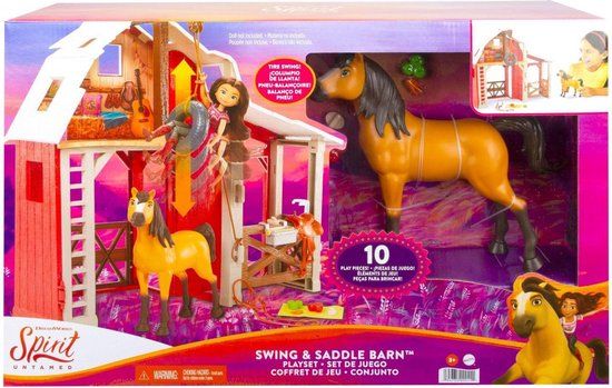 Spirit Schuur met schommel en zadel speelset | Mattel Games | Spirit Riding Free
