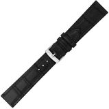 Morellato PMX019TIGLIO20 Horlogeband - 20mm - Zwart Leer