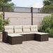 Prolenta Maison Exclusive - Tuinset voor in de tuin, bestaande uit 6 delen met kussens, bruin, van polyrotan