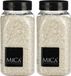 Mica Decorations pierres décoratives / granulés - 2x - 650 ml - 2-4 mm - blanc mat - gravier décoratif