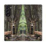 Beschermhoes Samsung Galaxy S21 Plus leren hoes, jacht, hert, hout