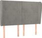 vidaXL Hoofdbord met randen 147x23x118/128 cm fluweel lichtgrijs
