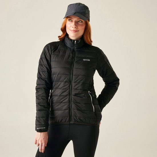 Regatta Gevulde Jas Wandelen Dames Hoge Kraag Quilted Design Zwart Polyester