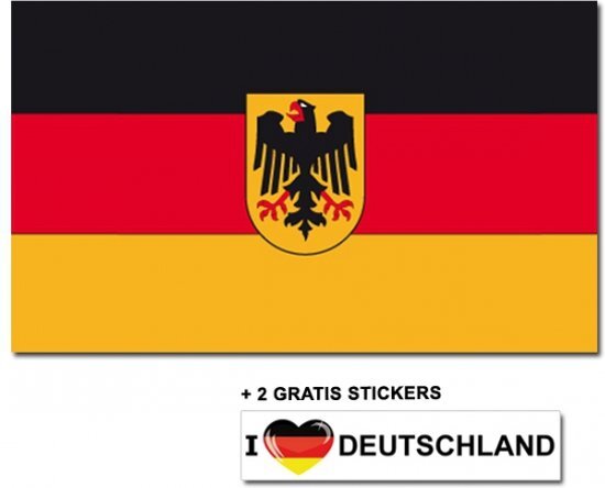 - Duitse vlag met wapen 2 gratis Duitsland stickers