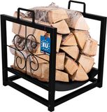 KOTARBAU® Brandhoutrek, 35,5x35,5x41 cm, Zwart