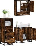 Maison Exclusive - Ensemble de meubles de salle de bain 3 pièces en bois composite chêne fumé