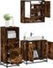 Maison Exclusive - Ensemble de meubles de salle de bain 3 pièces en bois composite chêne fumé
