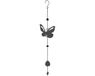 Louis Moulin Windchime Vlinder met Kralen, Antraciet, Staal