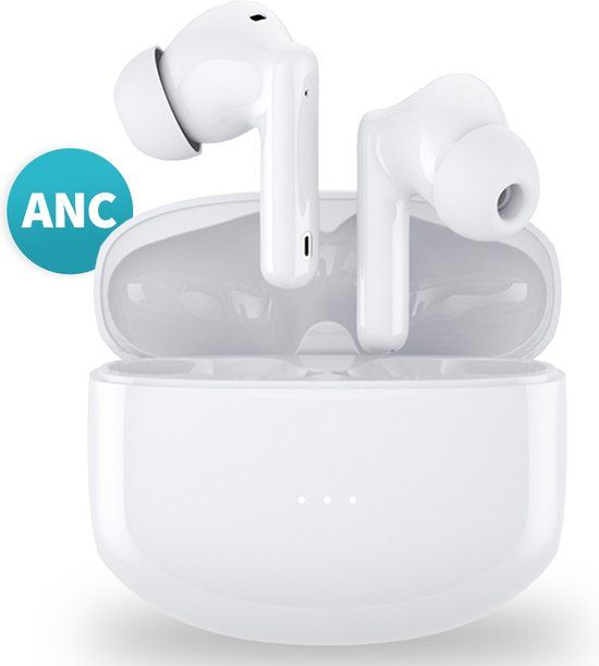 DINTO Earbuds Pro - Draadloze oordopjes - ANC - Bluetooth 5.3 - Wit