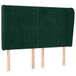 VidaXL Hoofdbord met randen, fluweel, donkergroen, 147x23x118/128 cm