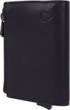 Strellson Carter C-four E-Cage Sv8 Kaarthoes Leer Aluminium RFID Zwart