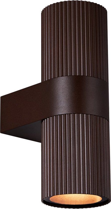 Nordlux Kyklop Ripple Wandlamp - Roestkleurig - 2 Lichtpunten - Aluminium - IP54