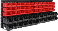 Monzana Deuba Wandrek - Stapelboxen 64 delig Gereedschaphouder 128x38 - Zwart