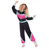 Amscan Riethmüller Europe GmbH 80s joggingpak voor dames zwart en veelkleurig