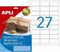 Agipa Printer Labels Apli 63,5 x 29,6 mm Golden 20 Sheets