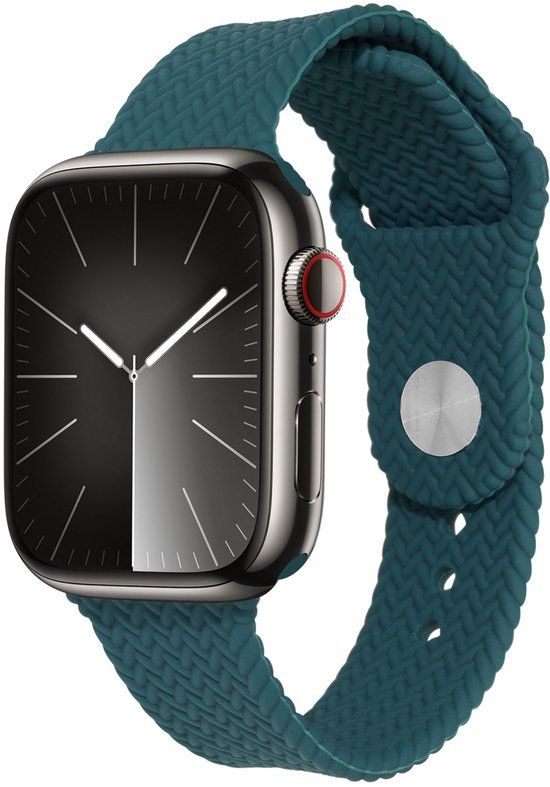 imoshion Siliconen geweven bandje voor de Apple Watch | 44/45/46/49 mm - Donkergroen