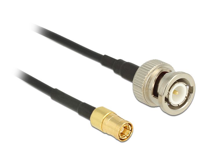 DeLOCK 1m BNC/SMB Kabel - Zwart