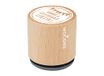 Stempel van hout en rubber, diameter 33 x 30 mm.