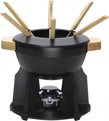 Le Creuset Fondue Set Zwart Gietijzer 6 Personen