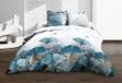 Le linge de Jules Bedlaken + hoeslaken 160 x 200 cm + 2 T – puur katoen 57 draden – ginko blauw