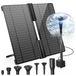 Merkloos Waterfontein tuin - Zonne-energie 20 W - Opvouwbaar zonnepaneel - 6 sproeiers - Met 5 m kabel