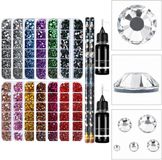 Goodbitz® Rhinestones - 16 stuks - Diverse kleuren - Inclusief lijm