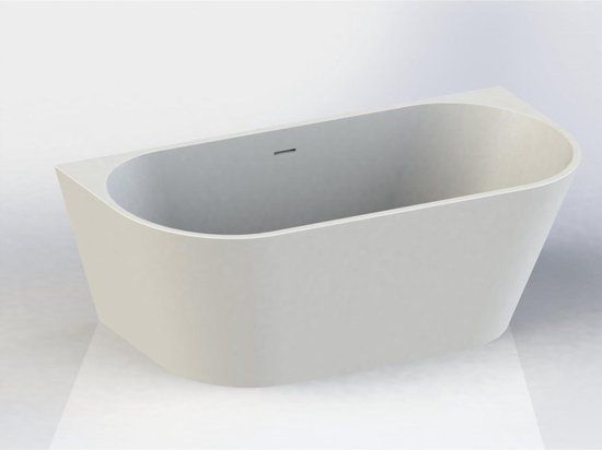 Arcqua Pinto Back To Wall Vrijstaand Bad - 160x70cm - Glans Wit