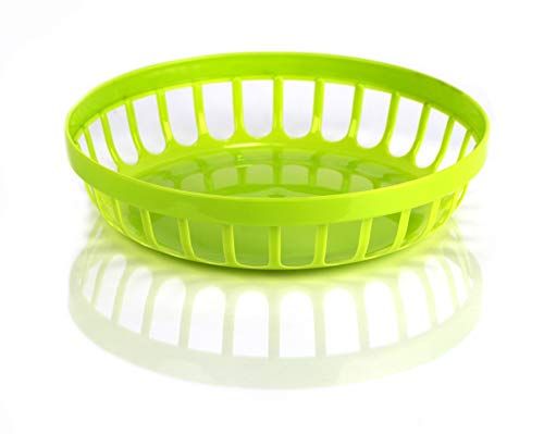 Kimmel broodmand fruitmand serveermandje fruitschaal broodschaal herbruikbaar onbreekbaar stapelbaar, kunststof, limoen