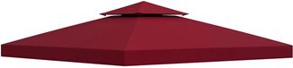 Outsunny Tête de auvent de remplacement Polyester 300x300cm Rouge vin