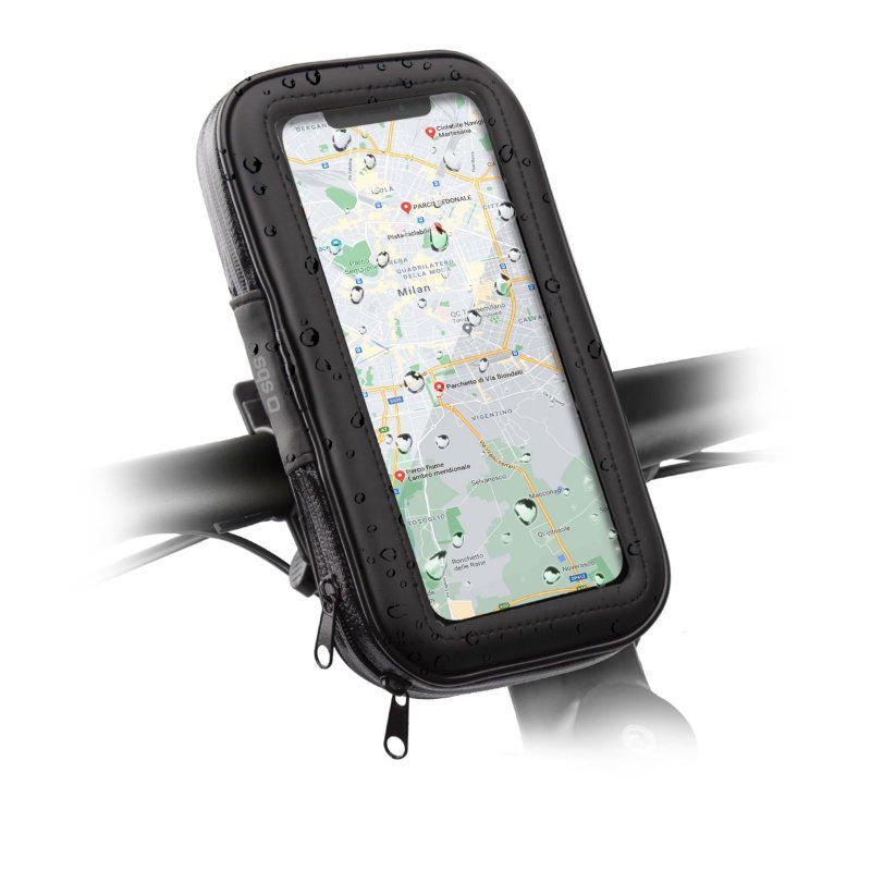 SBS Rain Resistant Telefoonhouder Fiets - Zwart - 6.7" - Waterbestendig