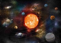 Bellatio Decorations Shoppartners Bv Poster van planeten in zonnestelsel - Melkweg - A1 formaat - 84 x 59 cm