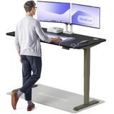 Desktronic HomePro Zit-sta Bureau Elektrisch In Hoogte Verstelbaar, 160x80 cm Groente/Zwart, Stille Dubbele Motor, Hoogte 62-126cm