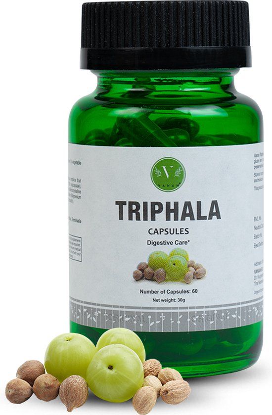 Vanan Triphala - 60 Capsules - Vegan - Ayurvedic - For Digestion