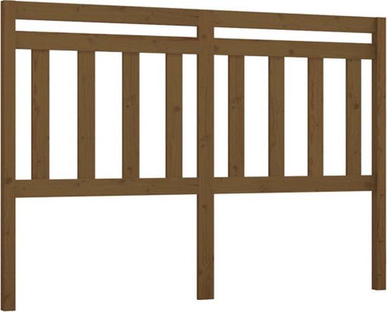 vidaXL Hoofdbord - 126x4x100 cm - Massief Grenenhout - Honingbruin