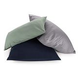 Blumtal Kussensloop Microvezel Kussenhoes 50 x 50 cm - Lichtblauw - Met Rits - Set van 2