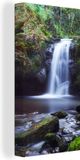 OneMillionCanvasses Canvas schilderij 80x160 cm - Waterval - Multicolor - Modern