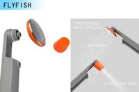 Sans marque Pulvérisateur d'eau portable - Portable et rechargeable - 2 têtes de douche
