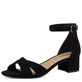 Tamaris dames sandalen met hak zwart - Maat 38