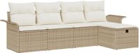 vidaXL Banc de jardin 5 pièces polyrattan